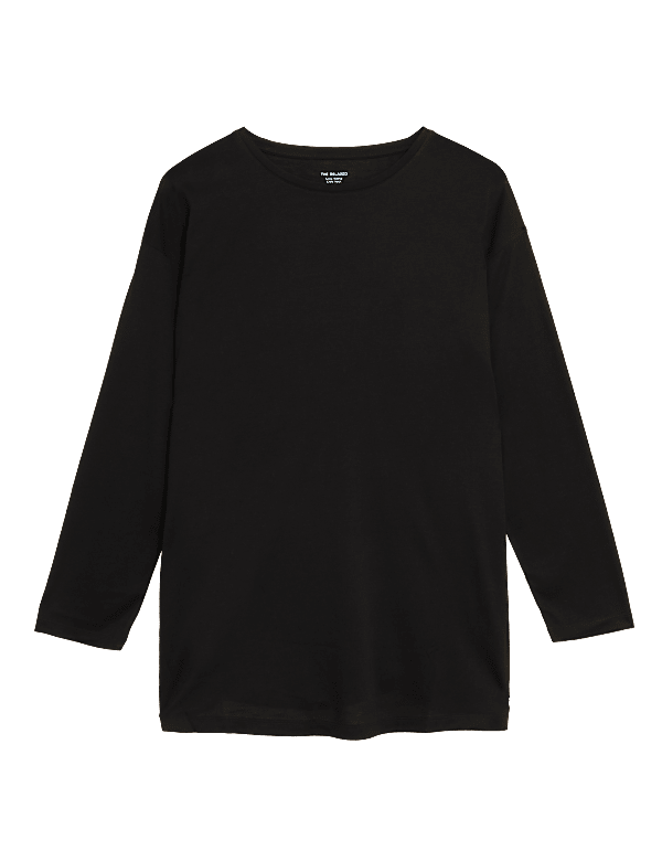 Relaxed Long Sleeve Longline Top