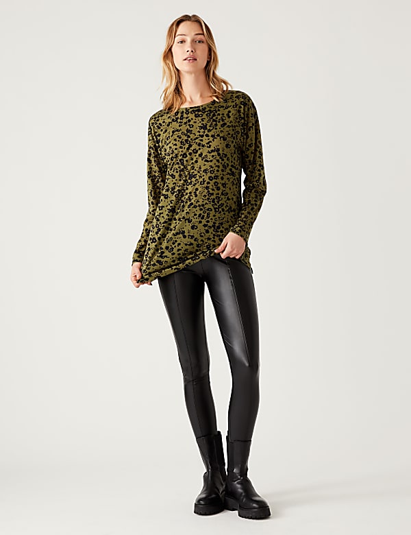 Printed Relaxed Longline Top