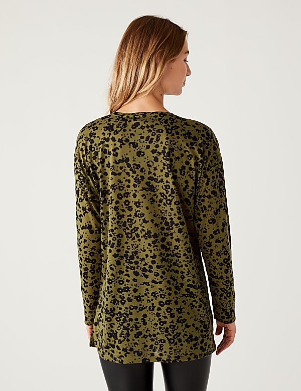 Printed Relaxed Longline Top