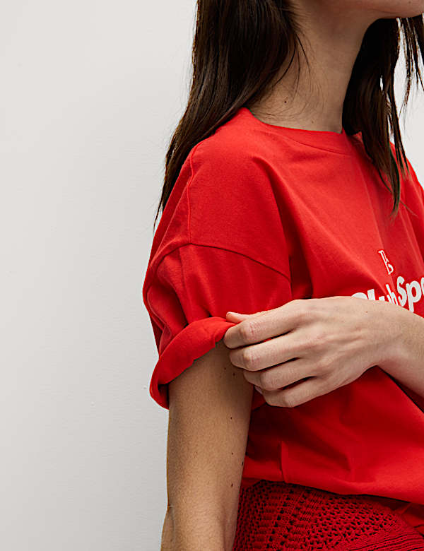 Pure Cotton Textured Regular Fit T-Shirt