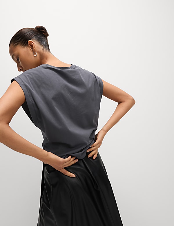 Pure Cotton Oversized Cap Sleeve T-Shirt - VN