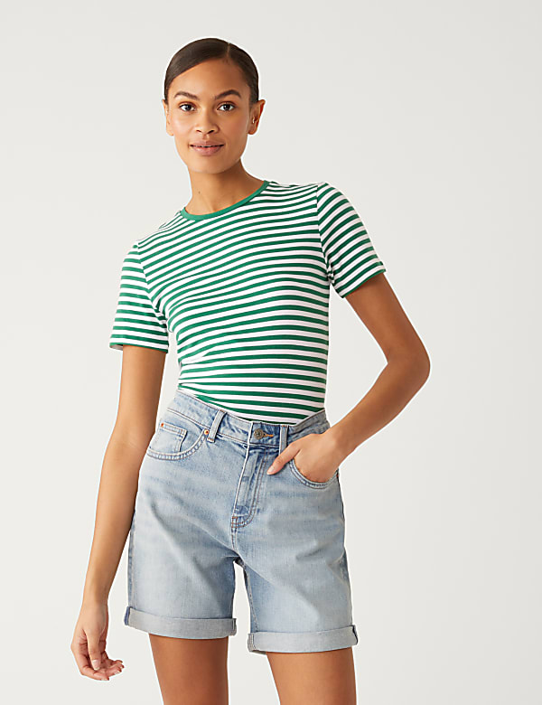 Cotton Rich Striped Slim Fit T-Shirt