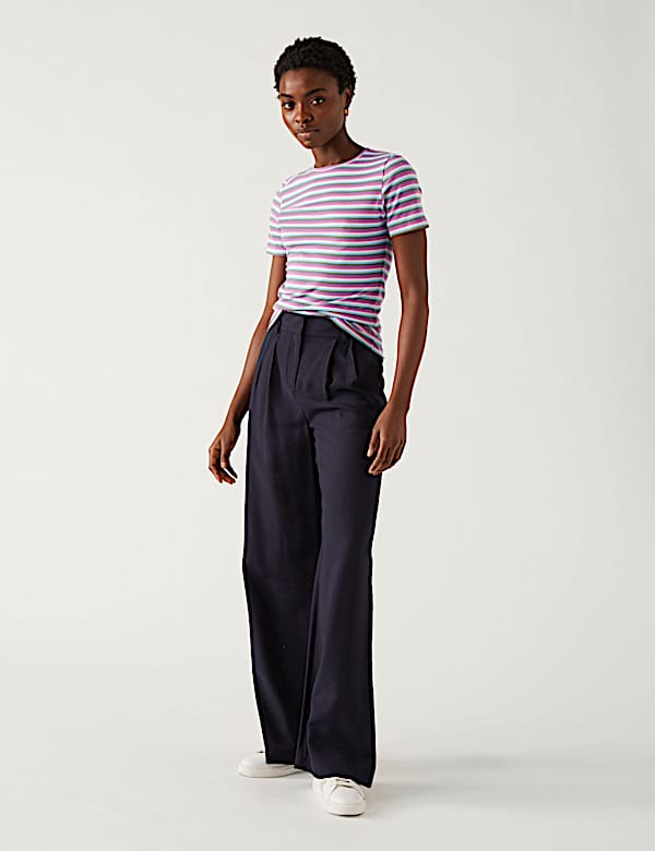 Cotton Rich Striped Slim Fit T-Shirt