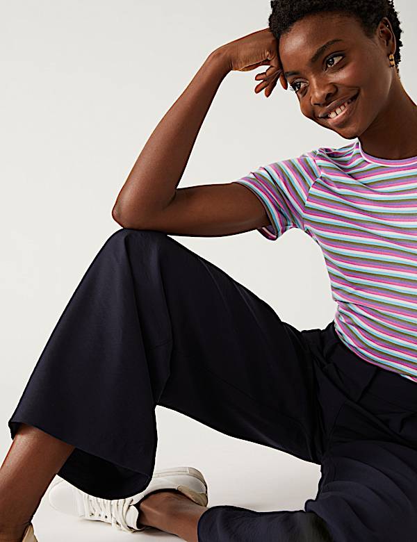 Cotton Rich Striped Slim Fit T-Shirt