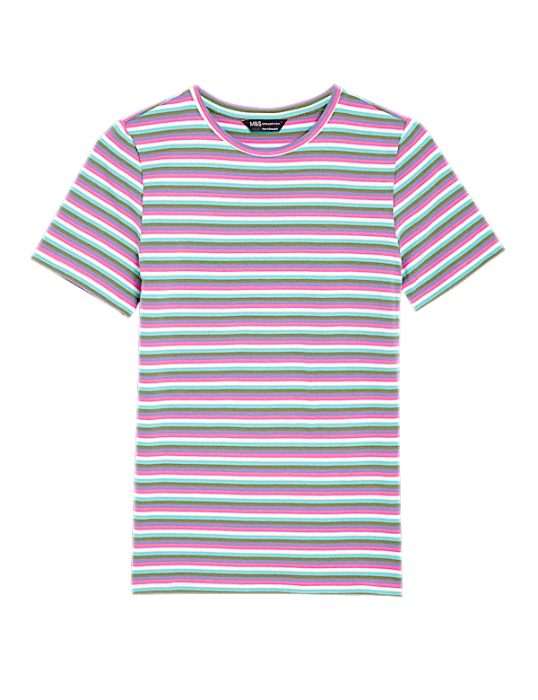 Cotton Rich Striped Slim Fit T-Shirt