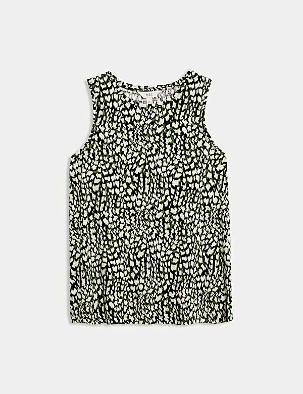 Cotton Rich Printed Relaxed Vest - IL