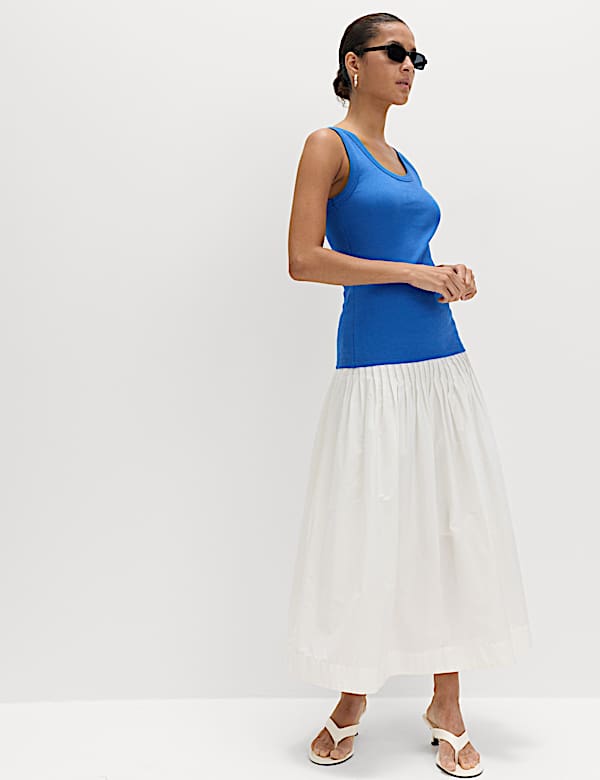 Cotton Rich Ribbed Slim Fit Vest Top - US