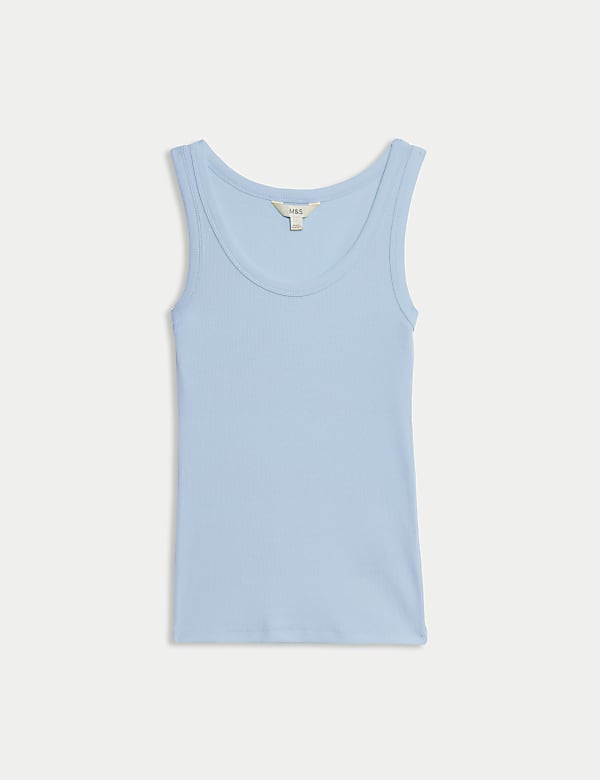 Cotton Rich Ribbed Slim Fit Vest Top - ID