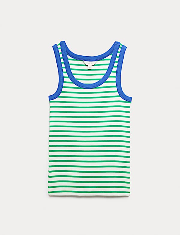 Cotton Rich Ribbed Slim Fit Vest Top - NL