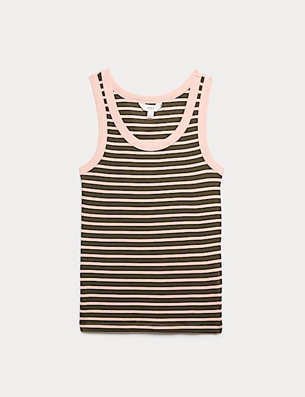 Cotton Rich Ribbed Slim Fit Vest Top - NL