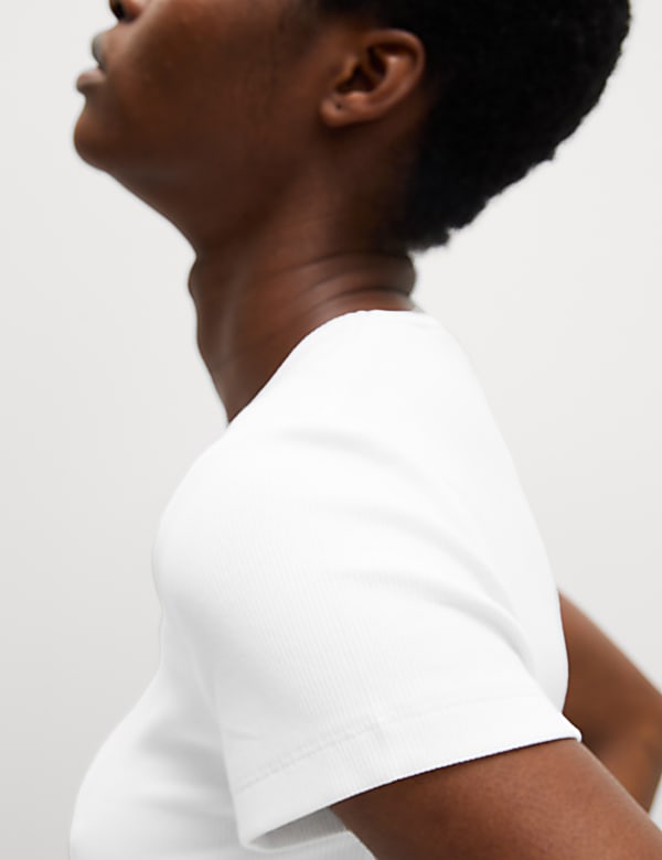 Cotton Rich Ribbed Slim Fit T-Shirt