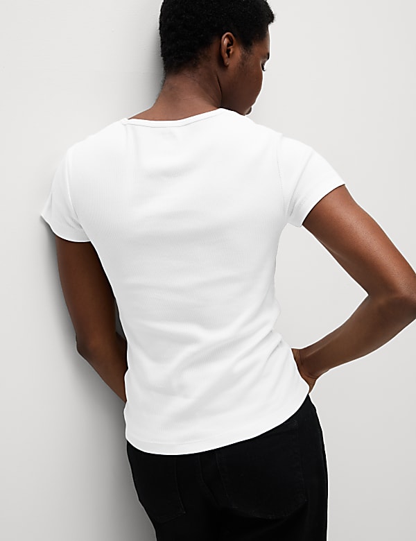 Cotton Rich Ribbed Slim Fit T-Shirt