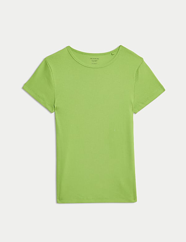 Cotton Rich Ribbed Slim Fit T-Shirt - PT