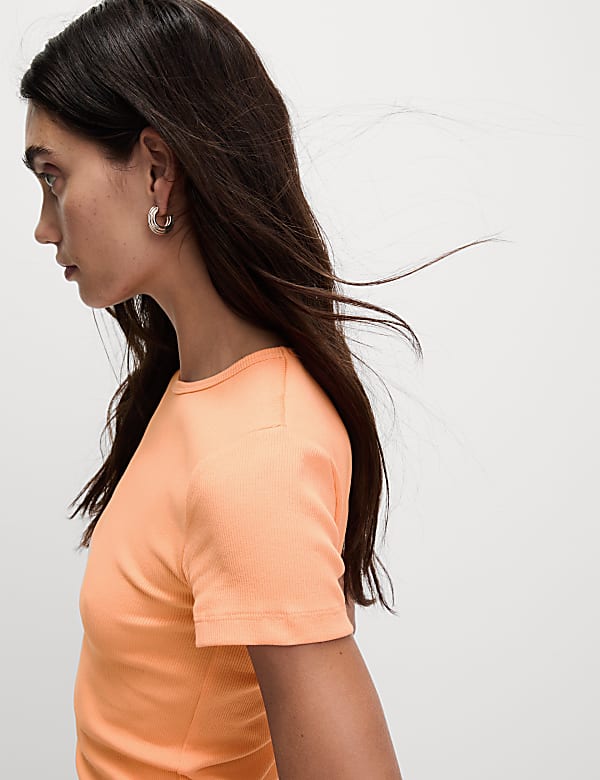 Cotton Rich Ribbed Slim Fit T-Shirt