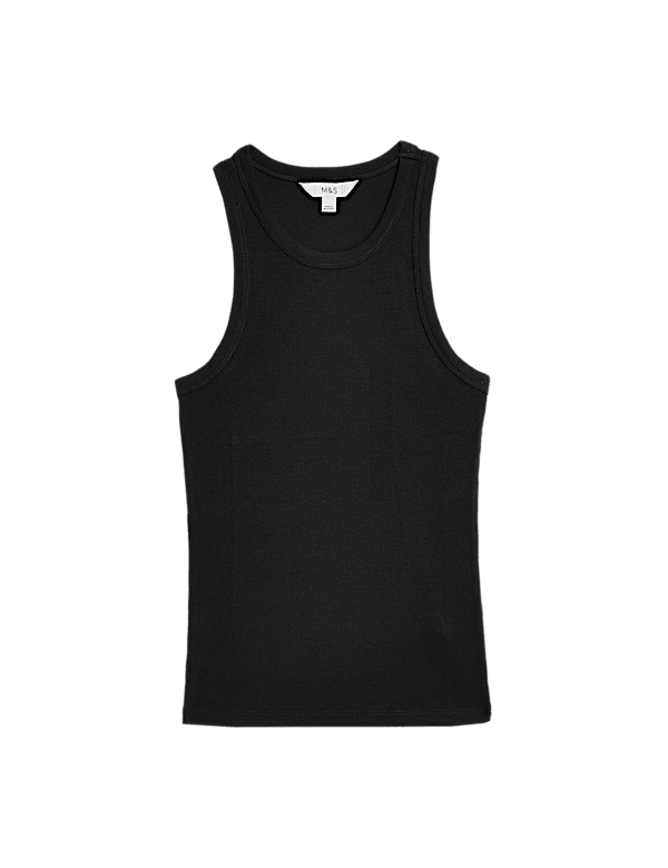 Cotton Rich Ribbed Racer Back Vest