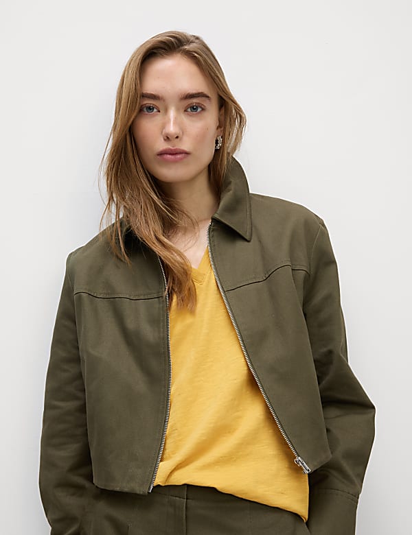 Pure Cotton V-Neck T-Shirt - US