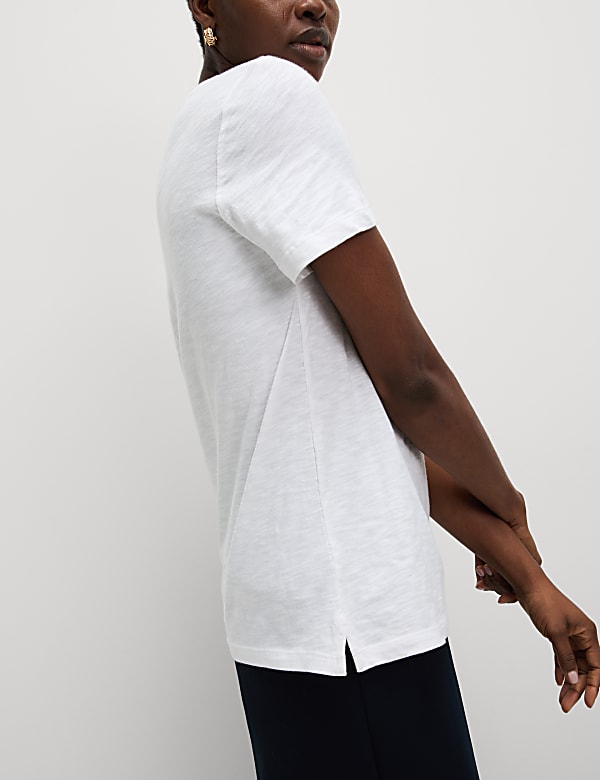 Pure Cotton V-Neck T-Shirt - GR