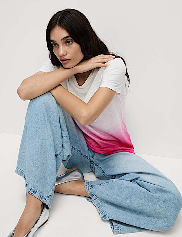 Pure Cotton Tie Dye Ombre Tee