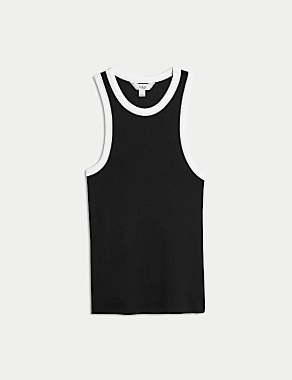 Cotton Rich Textured Racer Vest - ES