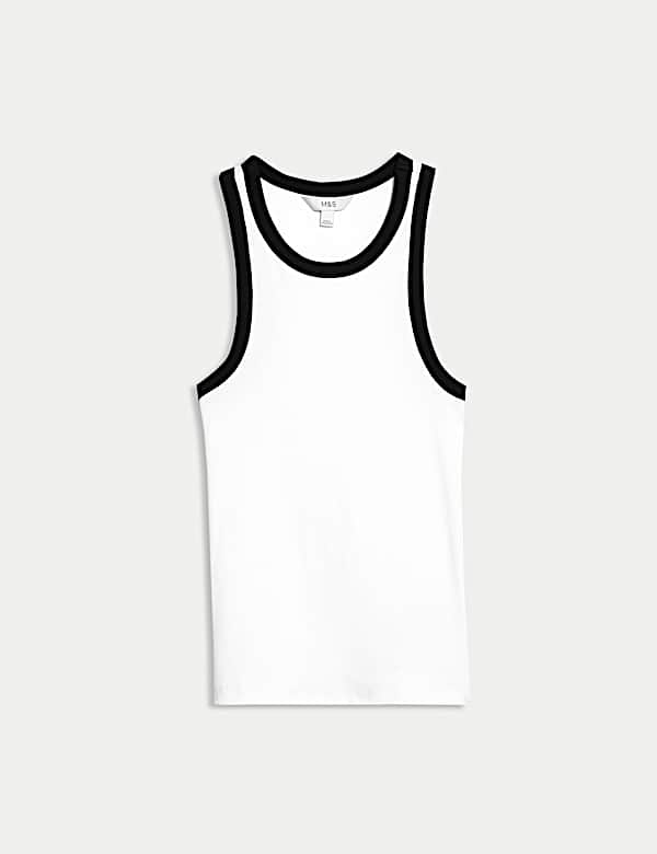 Maillot de corps dos nageur en coton texturé - FR