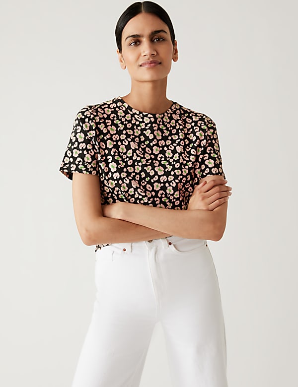 Cotton Rich Printed Slim Fit T-Shirt