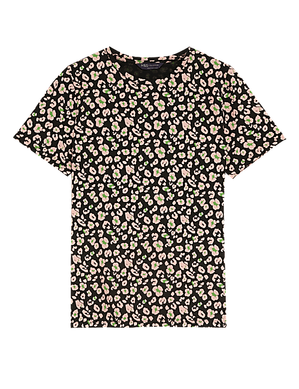 Cotton Rich Printed Slim Fit T-Shirt