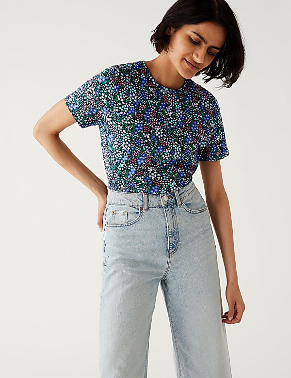 Cotton Rich Printed Slim Fit T-Shirt