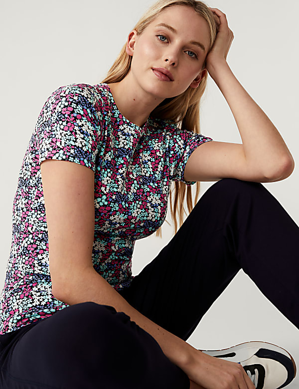 Cotton Rich Printed Slim Fit T-Shirt