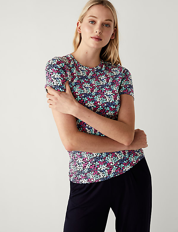Cotton Rich Printed Slim Fit T-Shirt