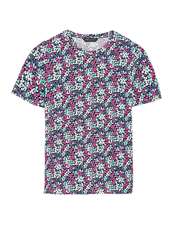 Cotton Rich Printed Slim Fit T-Shirt