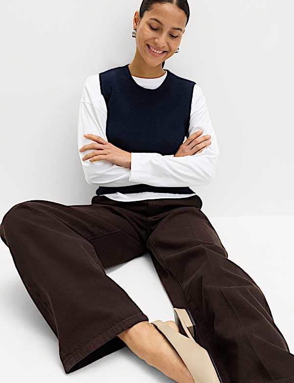 Pure Cotton Striped Boxy Top - AL