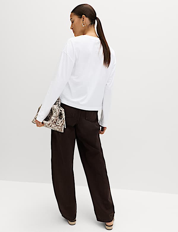 Pure Cotton Striped Boxy Top - AL