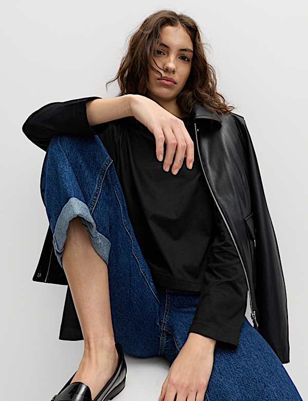 Pure Cotton Striped Boxy Top - PT