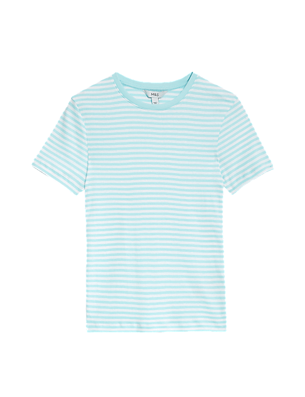 Pure Cotton Striped Slim Fit T-Shirt