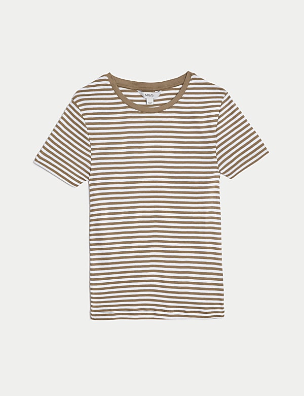 Pure Cotton Striped Slim Fit T-Shirt - MX