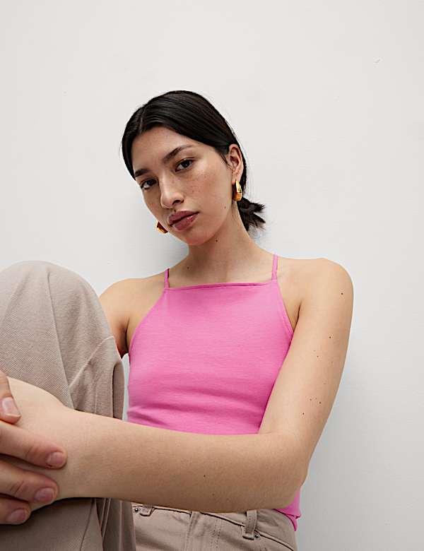 Cotton Rich Racer Neck Vest