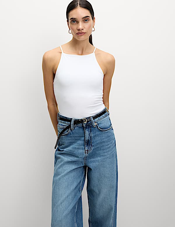 Cotton Rich Racer Neck Vest