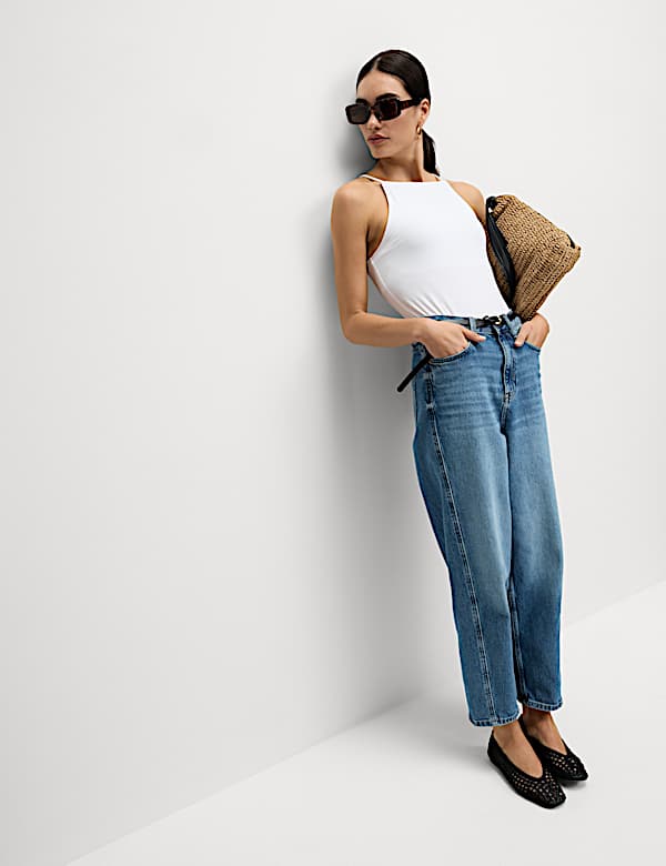 Cotton Rich Racer Neck Vest