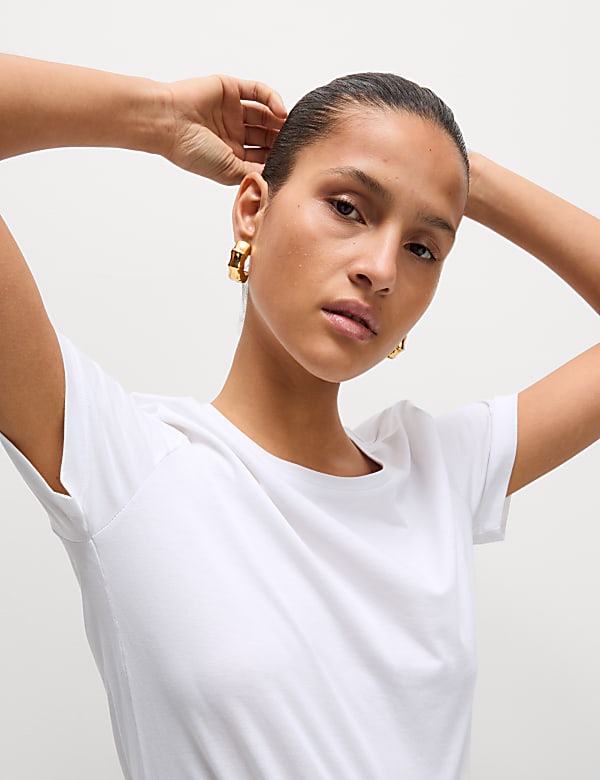 2pk Pure Cotton Crew Neck Regular Fit T-Shirts - GR