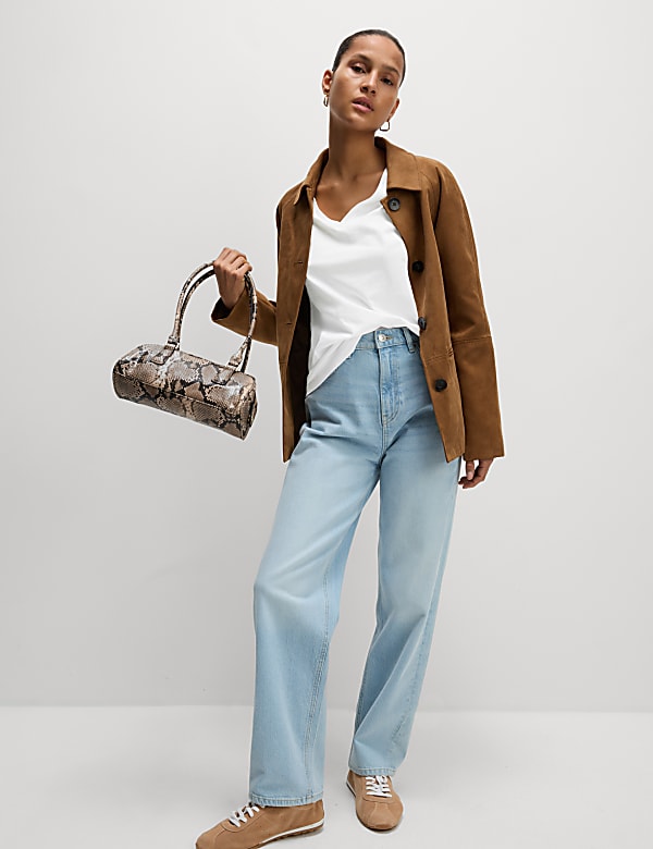 מארז 2 חולצות טי מכותנה טהורה עם צווארון וי - IL