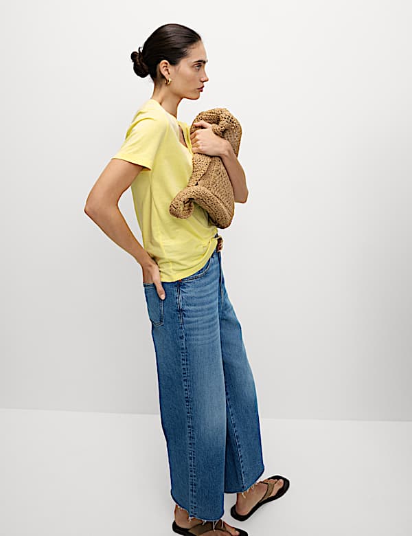 Pure Cotton V-Neck T-Shirt