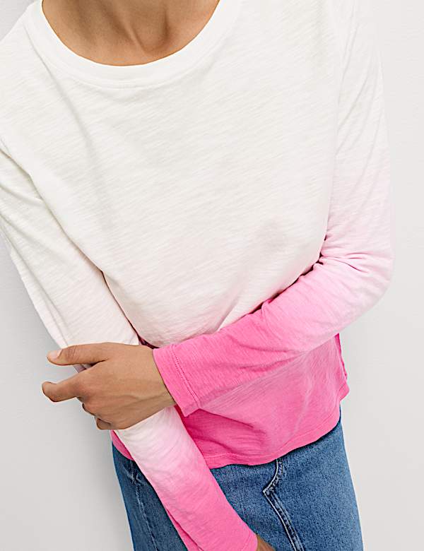 T-shirt 100 % coton &agrave; motif teint&eacute; au noeud - LU