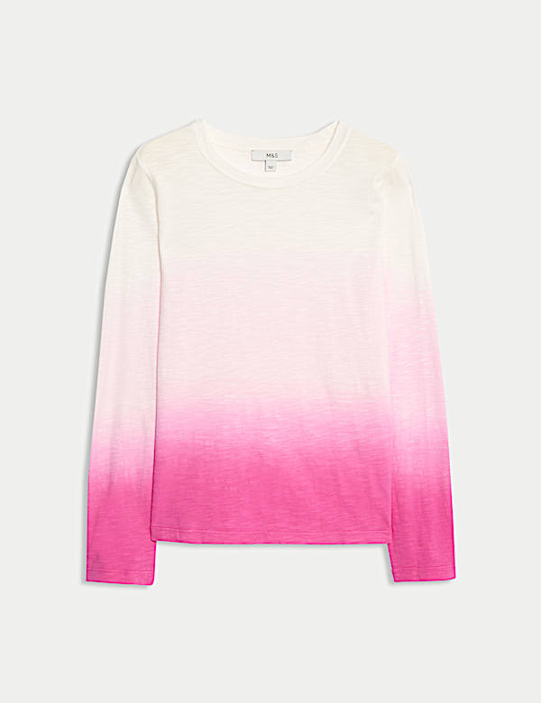 T-shirt 100 % coton &agrave; motif teint&eacute; au noeud - LU