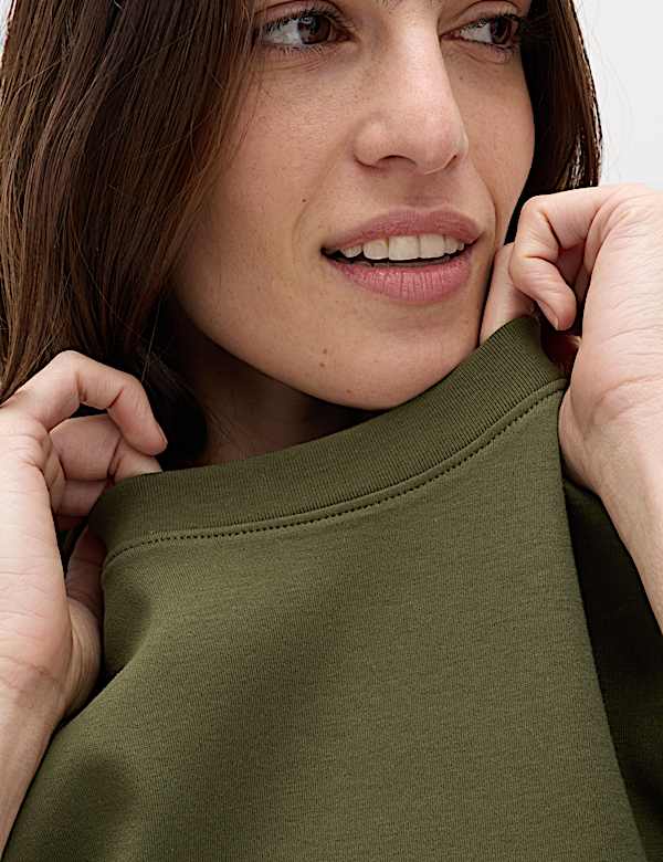 Pure Cotton Crew Neck Oversized T-Shirt