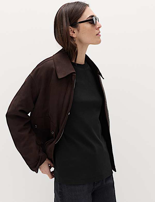 Pure Cotton Crew Neck Oversized T-Shirt