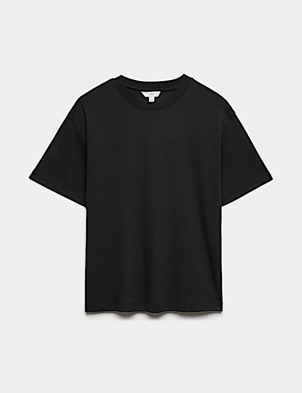 Pure Cotton Crew Neck Oversized T-Shirt - CA
