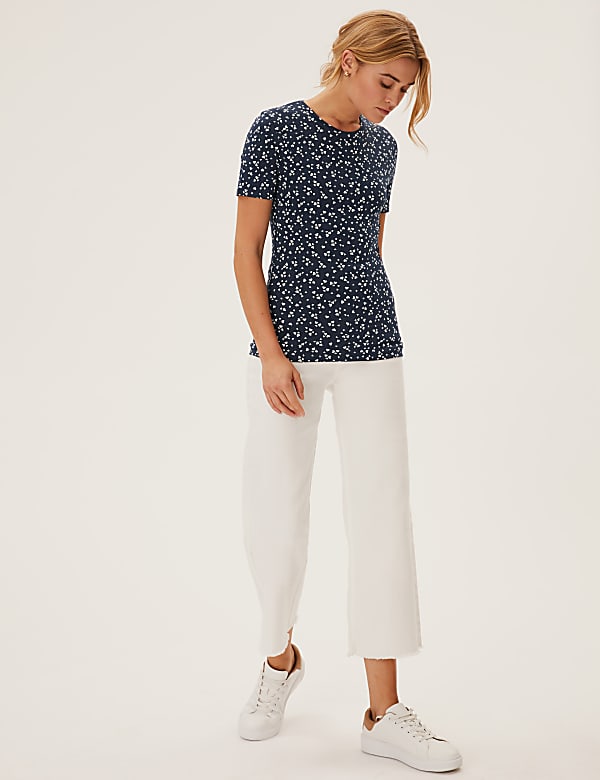 Cotton Rich Printed fitted T-Shirt