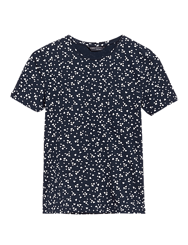 Cotton Rich Printed fitted T-Shirt