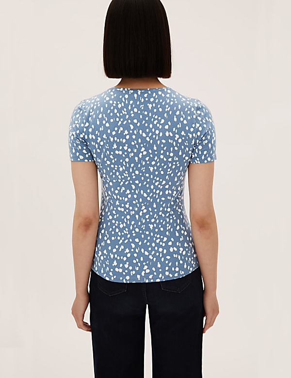 Cotton Rich Printed fitted T-Shirt