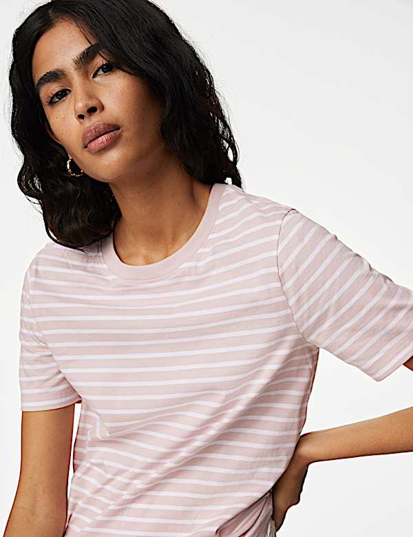 Pure Cotton Striped Everyday Fit T-Shirt